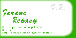 ferenc repasy business card