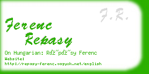 ferenc repasy business card